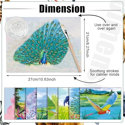 Miniatura 2 de Colarr 20 piezas de productos de demencia para aves de edad avanzada, reutilizables, juguetes de pintura al agua, actividades para personas mayores