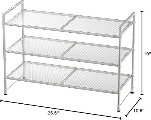 Miniatura 47 de SimpleHouseware - Zapatero apilable de 3 niveles, color bronce.