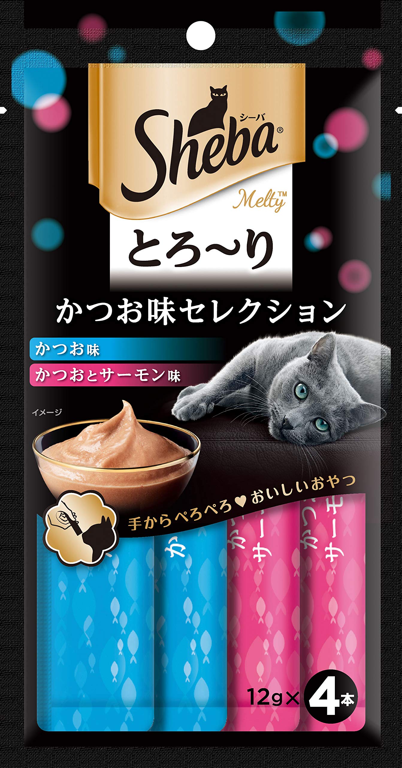 【ぴー】猫のおやつ シーバ (Sheba) とろ~り メルティ 詰め合わせ Amazon.co.jp: シーバ とろ~り メルティ おやつ 成猫用 かつお味