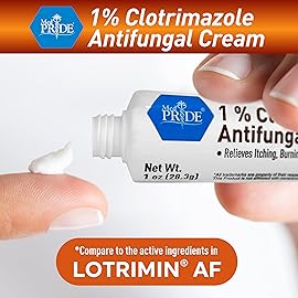 MED PRIDE Clotrimazole Antifungal Cream 1 Percent Treats Athlete\'s Foot Jock Itch Ringworm Relieves Itching Burning Skin Care Treatment for Baby 4 Pack