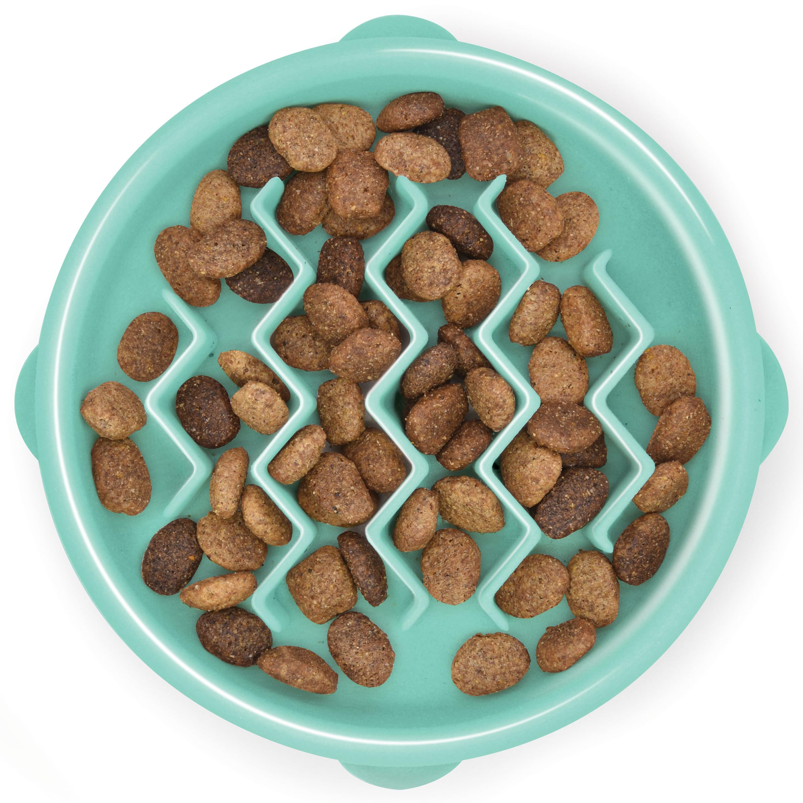 Outward Hound Fun Feeder Slo-Bowl - Ciotola anti-ingozzamento per cani - piccola - menta, 14,61 x 14,61 x 2,54 cm