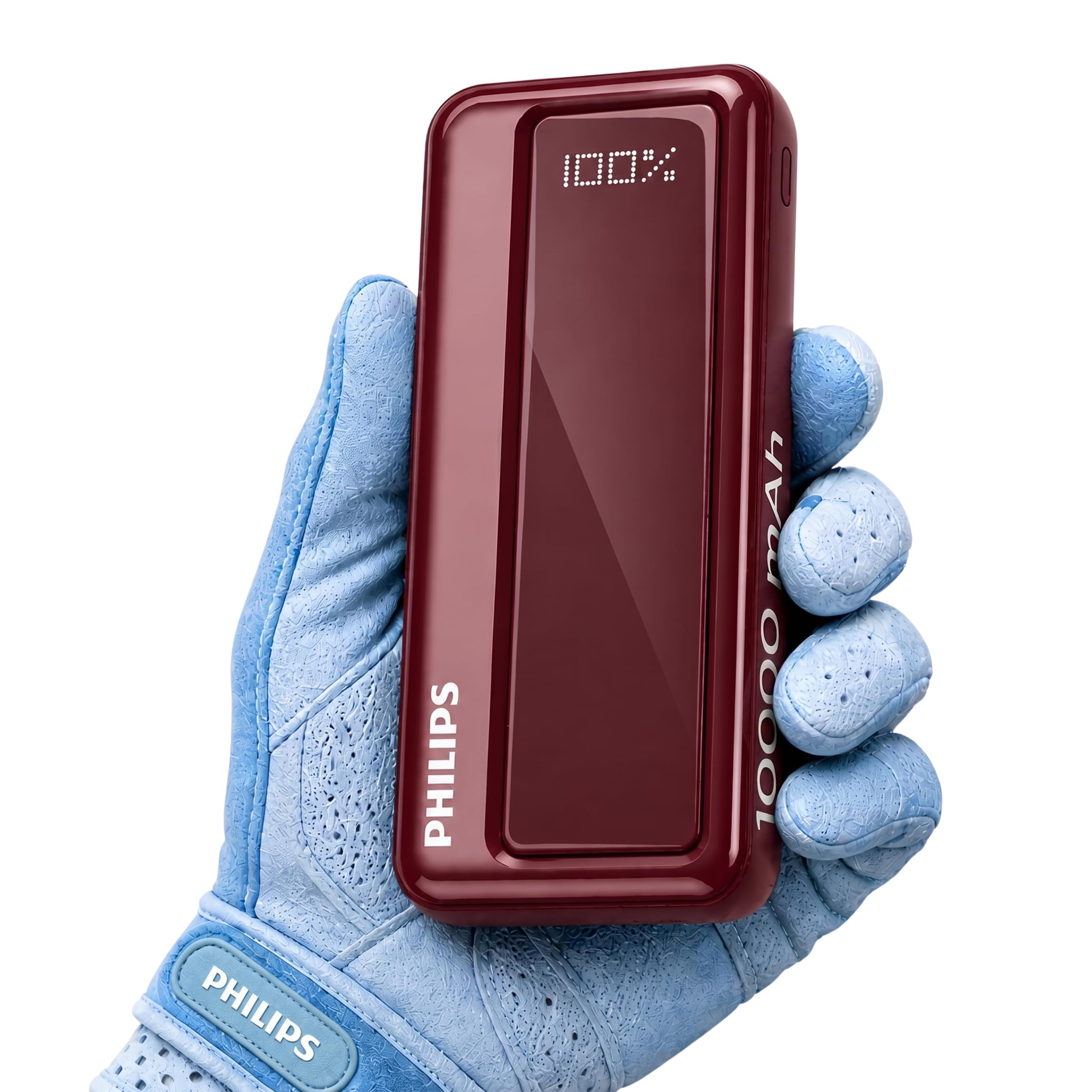 Philips 10000mAh 22.5W Fast Charging Power Bank (Iron Red) with Digital LED Display | Type-C Input/Output | 3 Output Ports | Lithium Polymer Battery | Portable for Mobile, Tablet & Earbuds-image-38