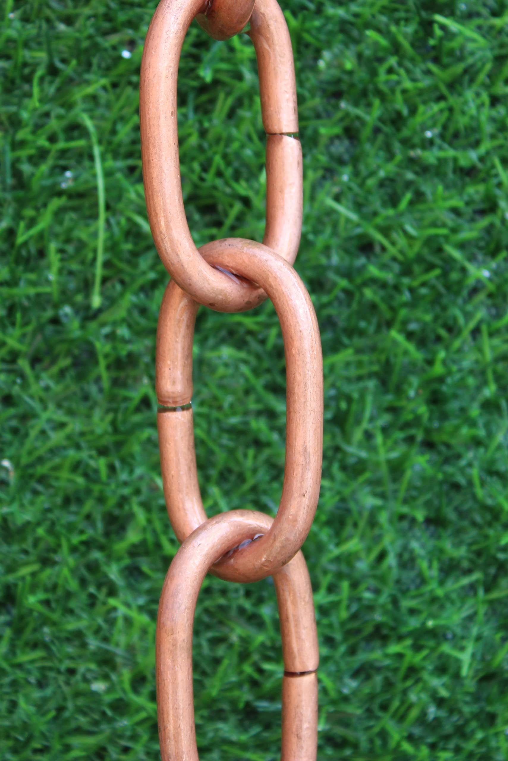 Chaîne de pluie en cuivre pur KAM Home Loops de 2,4 m avec anneau standard