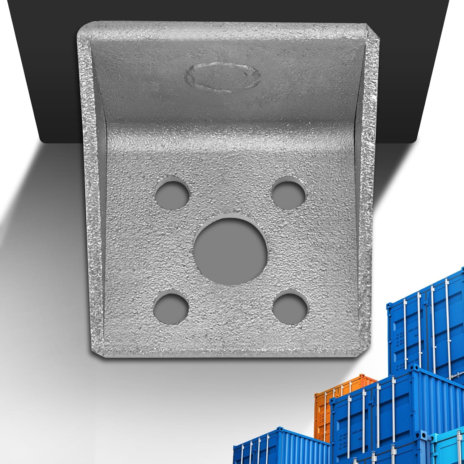 4 Pack Upgraded Shipping Container Ground Anchors, Hot Dipped Galvanized Steel Shipping Containers Side Twist Lock, Shipping Container Door Lock Down Bracket Ground Anchors Tie Downs