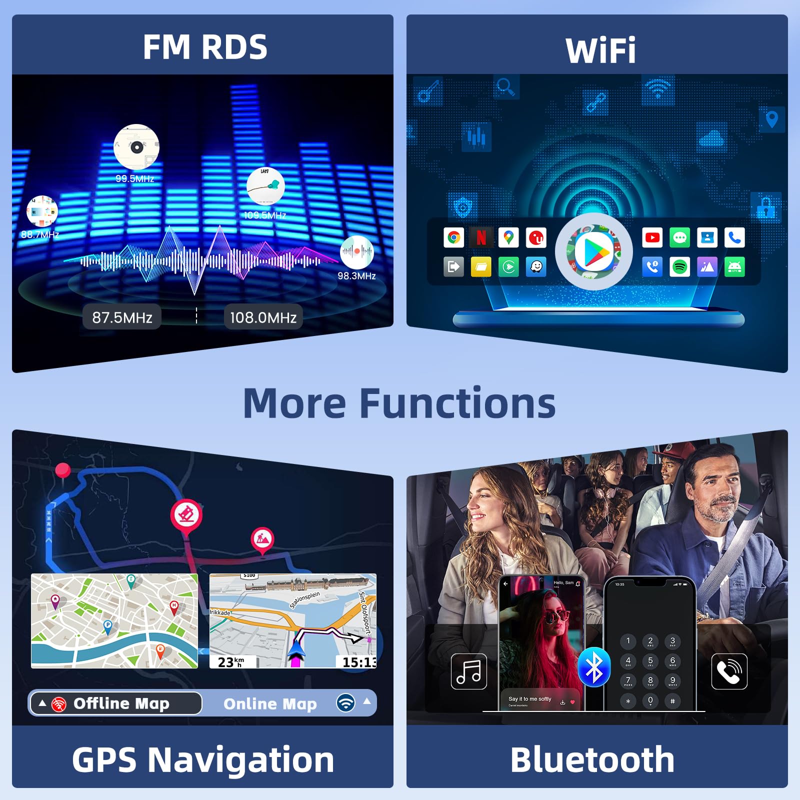 Hikity [4+64G] Android 15 Radio dla Peugeot 208/2008 2012-2018, bezprzewodowe CarPlay Android Auto, 10.1-calowy ekran, Bluetooth, Mirror Link, Nawigacja, GPS, EQ, DSP, WiFi, FM, RDS