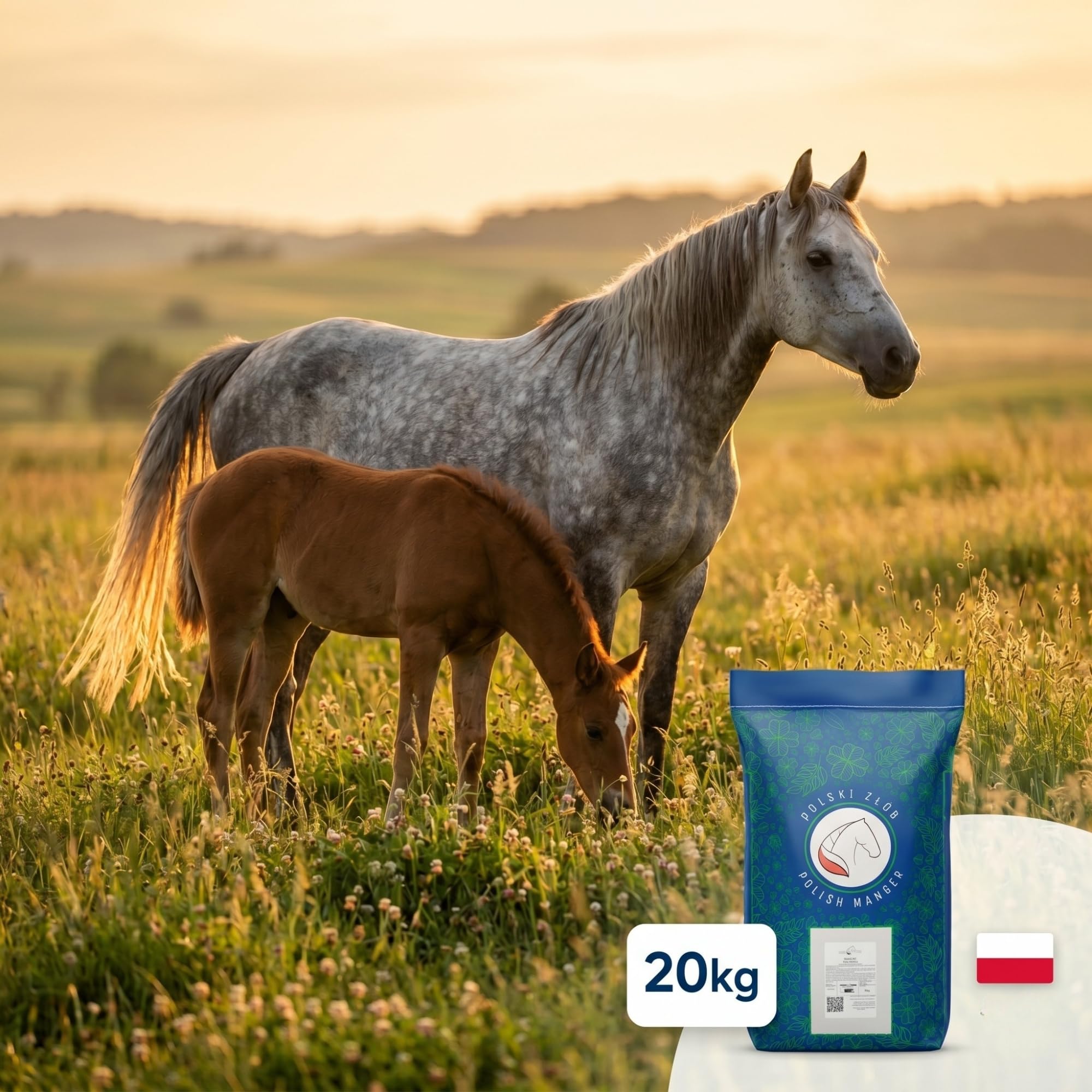 Gastro de muesli para caballos de 20 kg - Pienso bajo en almidón para apoyar el estómago y los intestinos, mezcla de alta fibra con hierbas, semillas de lino y cáñamo, seguro para los caballos de