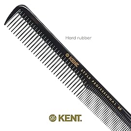 Kent SPC80 Salon-Style Dressing Cutting Comb with Wide and Fine Teeth - Professional Barber Haircut Comb for Styling and Teasing for All Hair Types - Kent Quality Barber Supplies