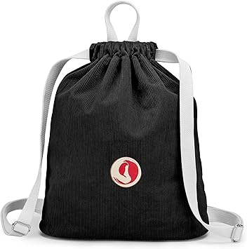 KALIDI Drawstring Backpack Corduroy Gym Hiking Casual College String Cinch Bag Water Resistant Large for Women Men