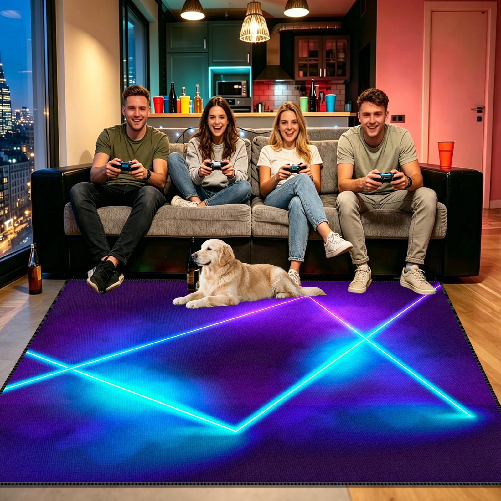 Tappetino per Sedia da Gaming per Parquet e Pavimenti Duri Tappeto per Sedia Gaming Tappeto Ufficio Salvapavimento Antiscivolo Tappeto per Sedia con Ruote Tappeto per Area di gioco 120 x 150cm