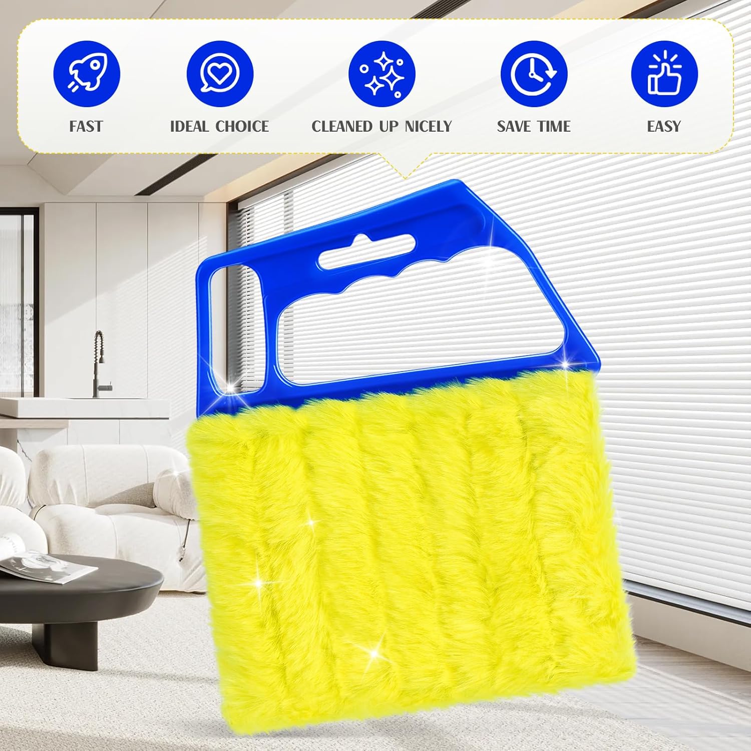 2025 Upgrade Blind Cleaner Duster Tool, Window Blinds Cleaner Microfiber