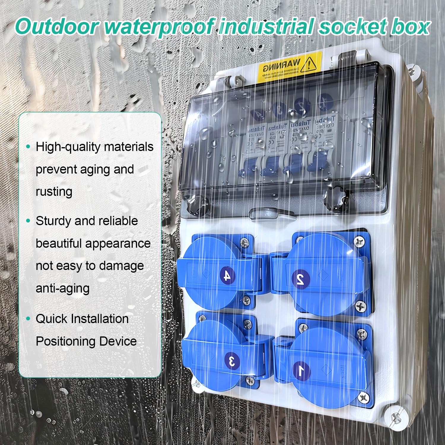 Quadro Elettrico Esterno 16A 230V, Quadro Elettrico Da Cantiere Con IP44, Quadro Elettrico Interno Da Parete, Quadri Elettrici Da Esterno Adatti Per Officine, Cantieri E Altro