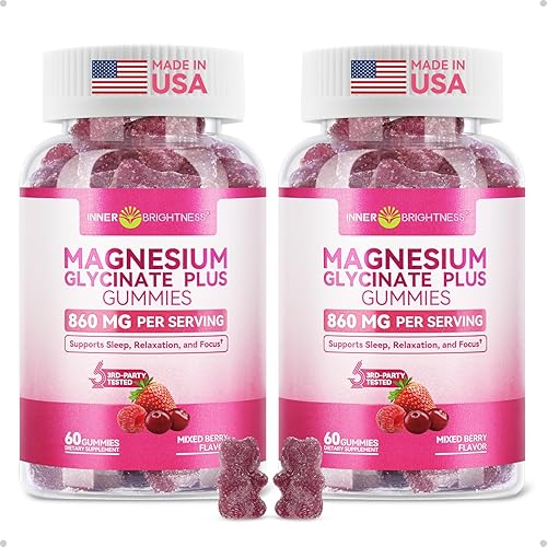 Miniatura 10 de Complejo de magnesio 9 en 1, 300 mg de magnesio de 9 formas orgánicas, glicinato, citrato, malato, alta absorción para sueño y relajación, apoyo