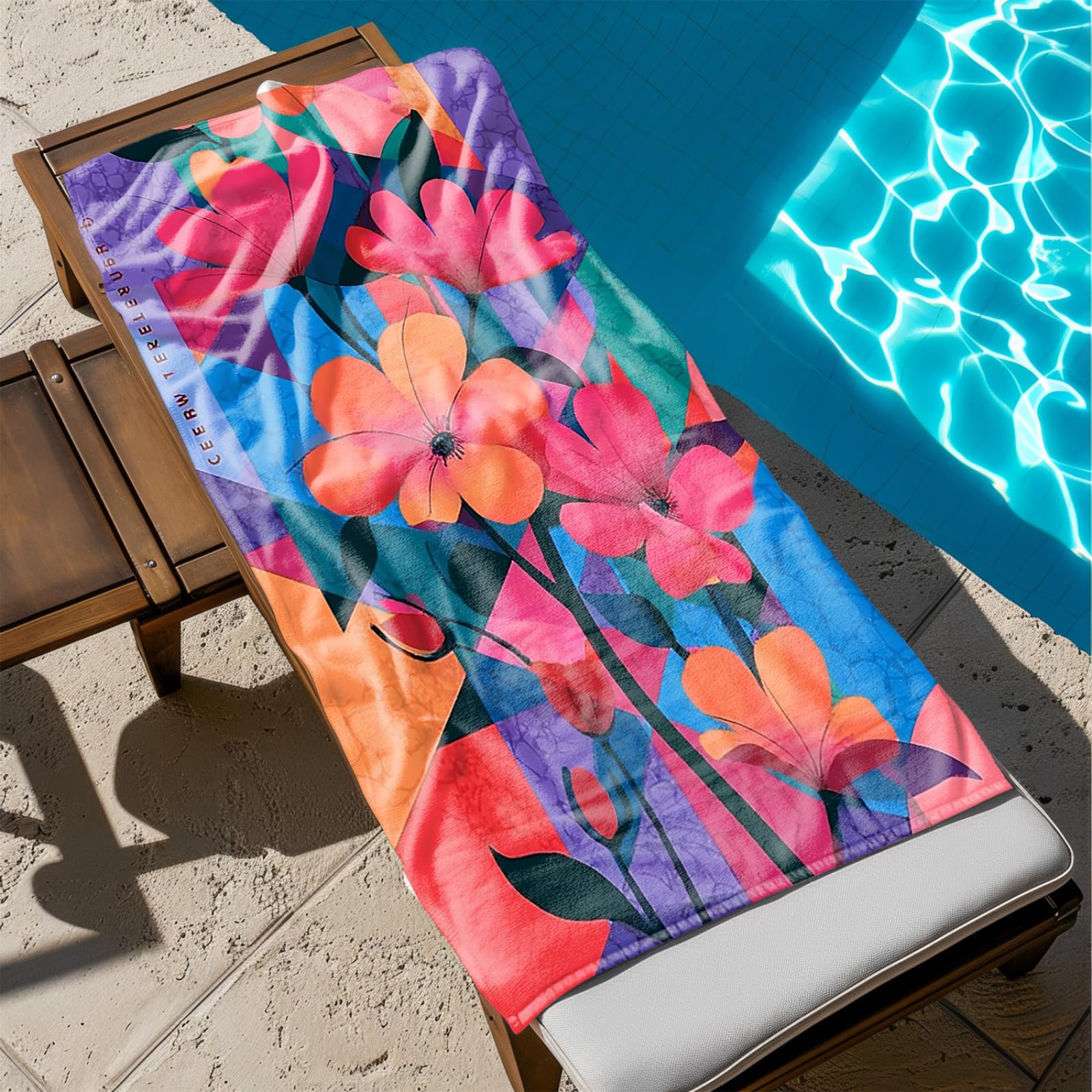 Genérico Toalla Playa 90X180 Amarillo Abstracto Grande Toallas de Playa Microfibra Ligera Secado Rápido Sin Arena para Mujer Hombre Viajes Vacaciones Natación Camping