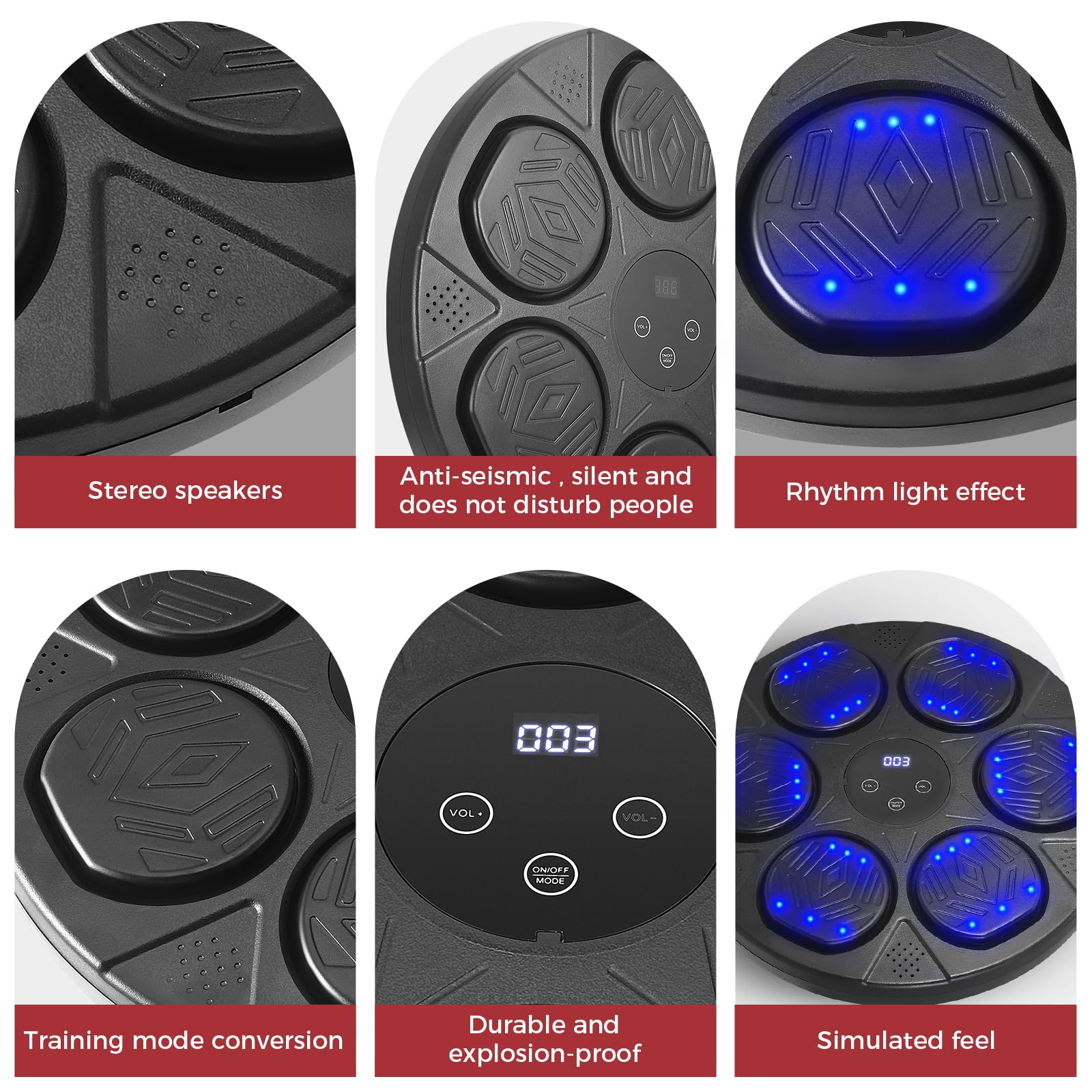 Cible Musicale De Boxe Intelligente Bluetooth, Tapis Mural De Boxe