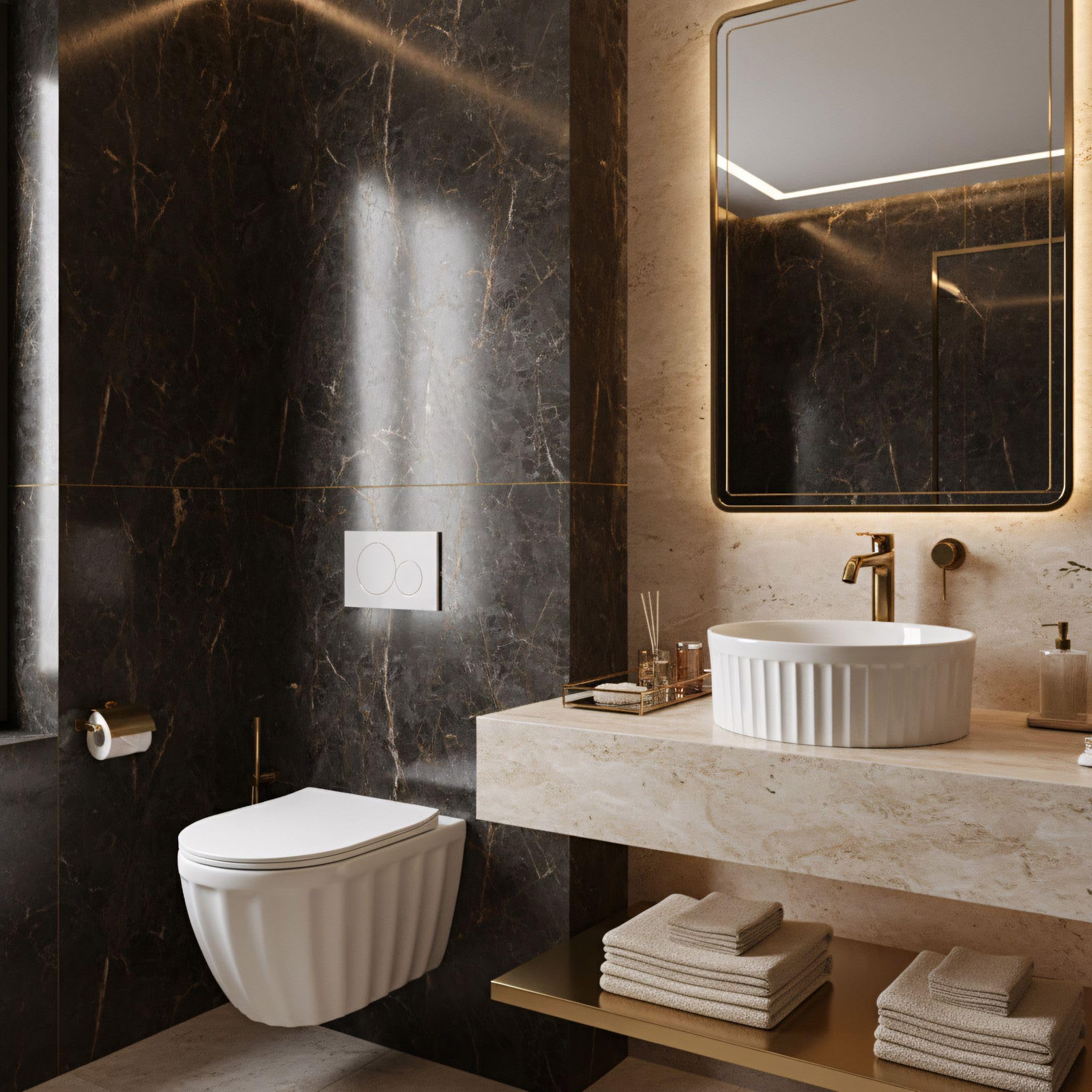Lavabo Sobre Encimera Rea Duo White 38X38X14,5Cm