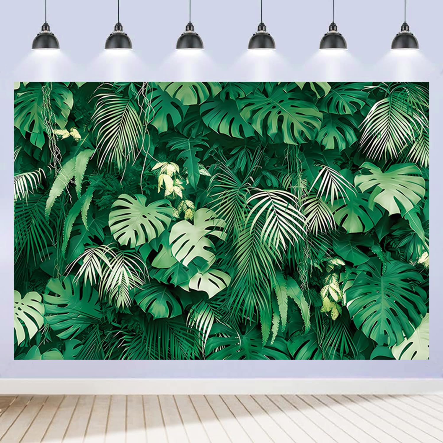 Tropical Palm Leaves Backdrop 7x5ft Jungle Themed Baby Shower Birthday Party Decorations Background Summer Safari Plants Green Leaf Hawaiian Luau