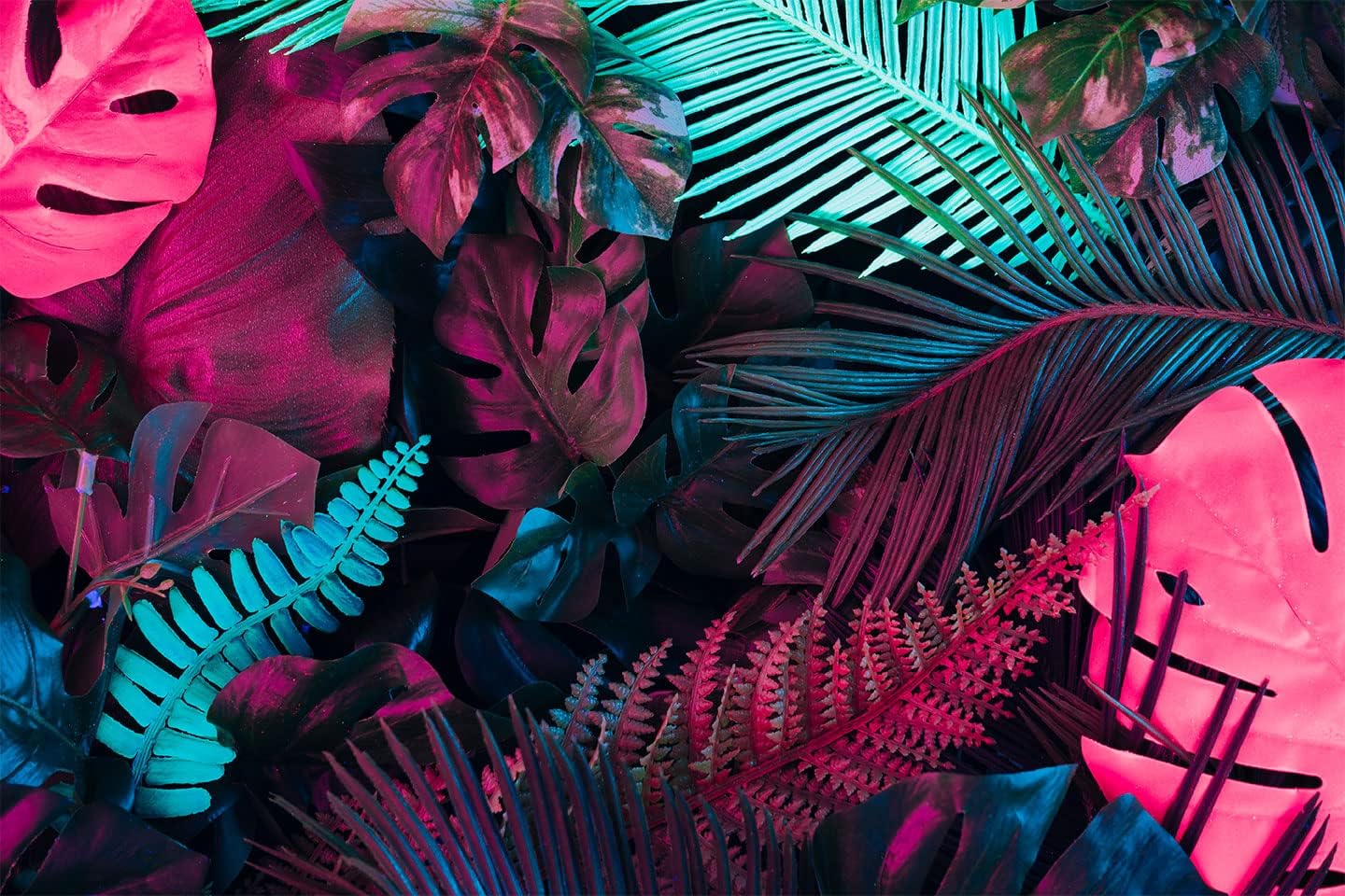 Reyhui Tropical Wallpaper Banana Leaves Mural Wallpaper Papel Leaf Tapiz para Pared Colorful Plant Wall Mural for Bedroom Living Room (not self-Adhesive)