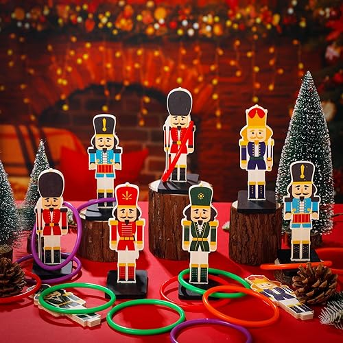 Miniatura 2 de Cascanueces de Navidad, juegos de lanzamiento de anillos, juegos de fiesta de Navidad, juguetes para familias, suministros de fiesta de Navidad,