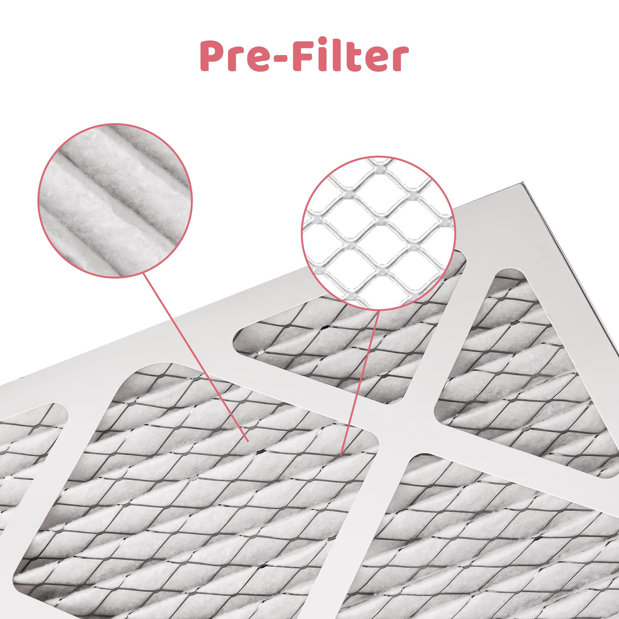 Filtro dell'aria per BlueDri, VEVOR, Shield e Mounto, 40,6 x 40,6 x 1,9 cm (40 x 40 x 1,9 cm metrico), pre-filtro HEPA 550, confezione da 5