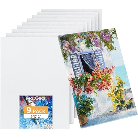 MaxGear Canvas Boards for Painting 9x12 - Capture Your Visions on Premium Surfaces