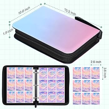 Generic Card Case With Zipper & 80 Pockets Soft Portable Folder Card Binder Holder For Yoto Cards Mini Audiobook Cards