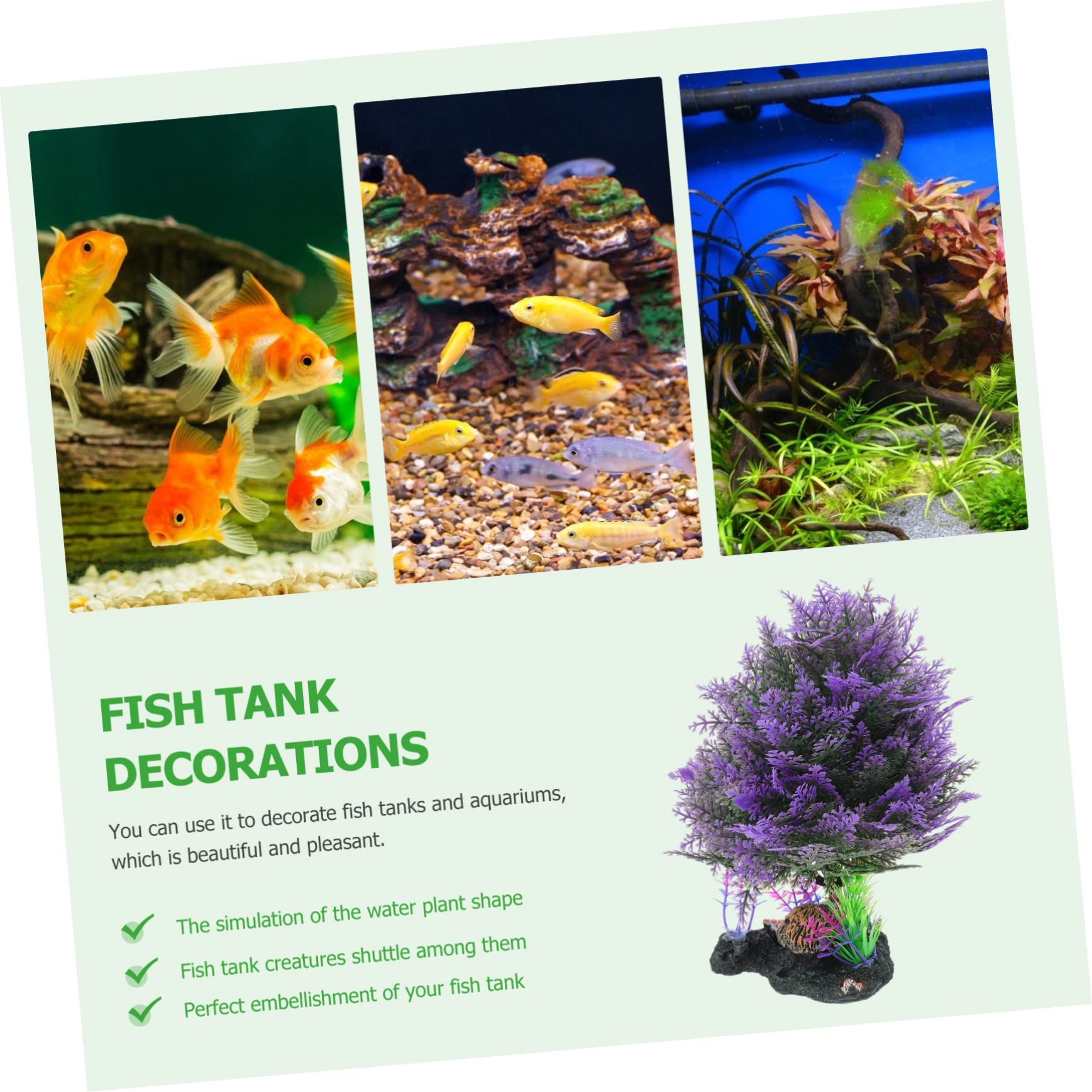 POPETPOP 3stücke Künstliche Wasserpflanzen Für Aquarien Dekorative Pflanzen Fischkästen Und Terrarien Lebensechte Gestaltung Für Natürliche