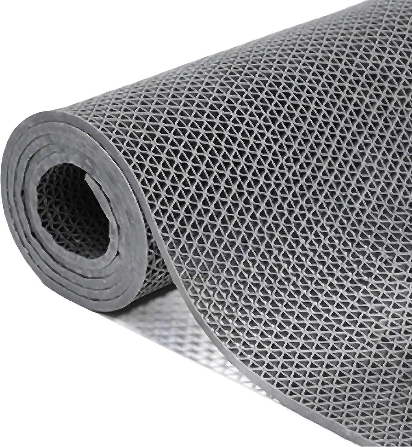 QYMYOZ Non-slip Drainage Mat For Indoor/outdoor Environments PVC Carpet Rolls(Grey,120x250cm)