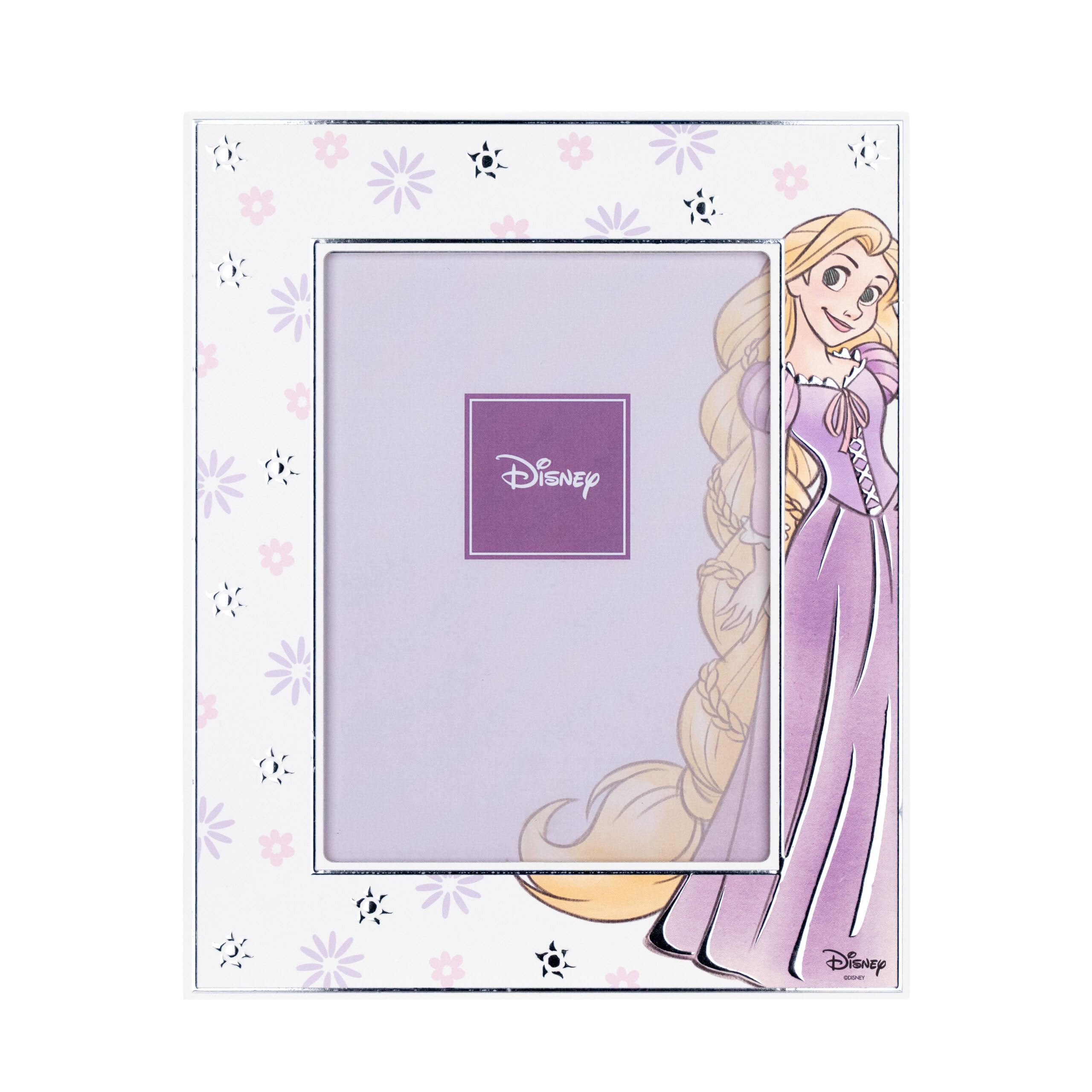 VALENTI & CO. - Disney Princess Rapunzel - Wooden Frame 13 x 18 cm - Table Photo Frame with Silver Details - Gift Idea for Birth Girl or Christening Gift - Photo Frame for Girls Bedroom