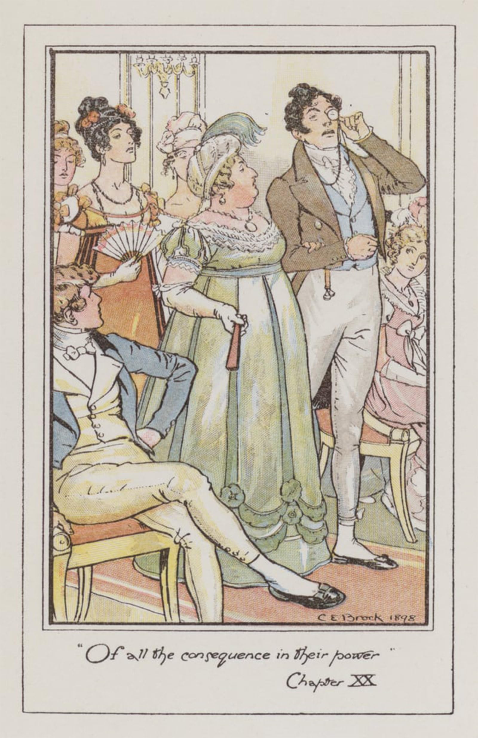 ARTXLXXBN Famous Painting Canvas Artwork Graffiti Print Illustration for Persuasion by Charles Edmund Brock Portrait Canvas Image for Home Decor 60x90cm