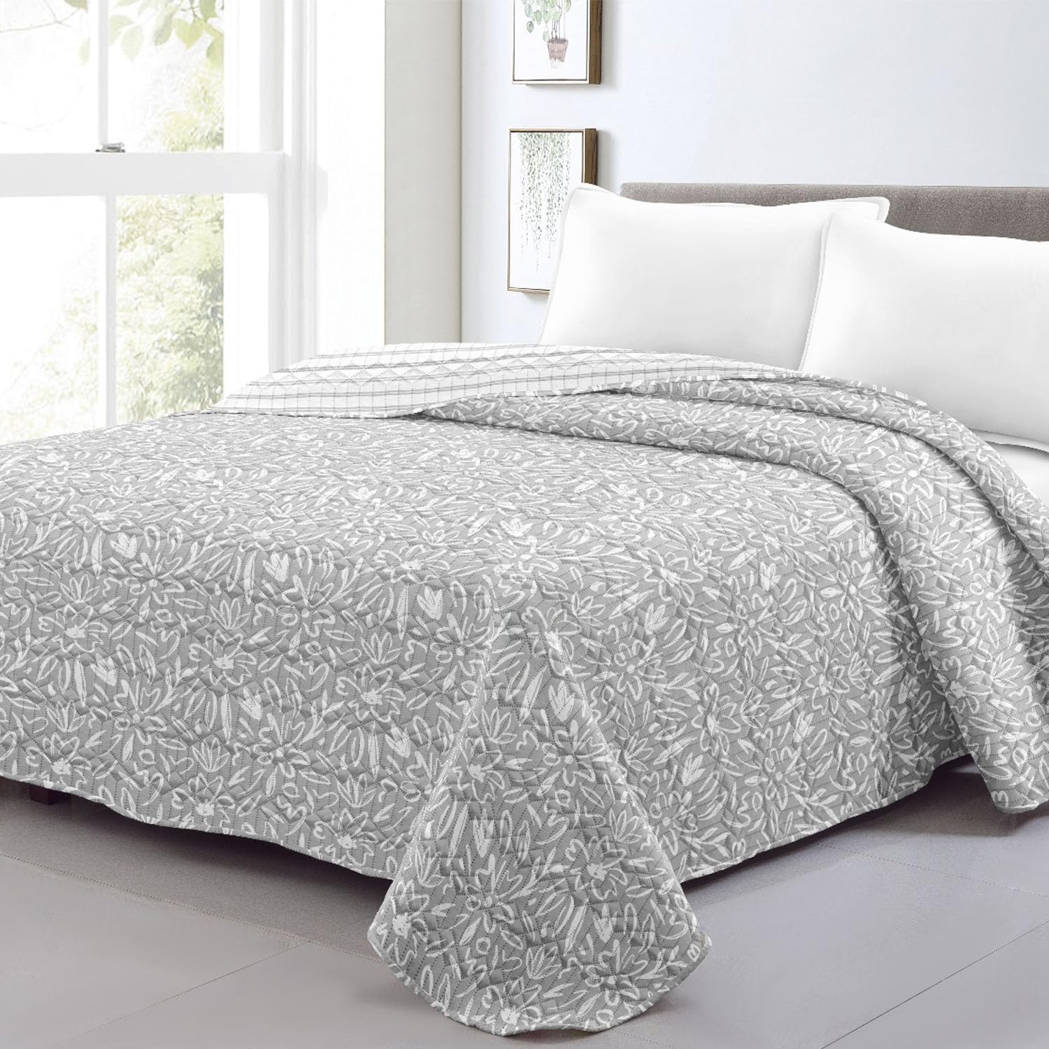 Colcha Bouti para Verano y Entretiempo 100% Poliéster, Suave y Transpirable. Edredón Ligero y Fino para Cama 90/135/150/180 cm. Acabado Acolchado (Modelo 3, 90cm Bed (180 * 260cm))