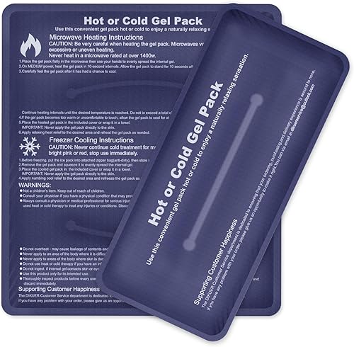 Paquetes de hielo reutilizables para lesiones, paquete de 2 paquetes de hielo de gel flexible suave caliente y frío para codo, rodilla, hombro,