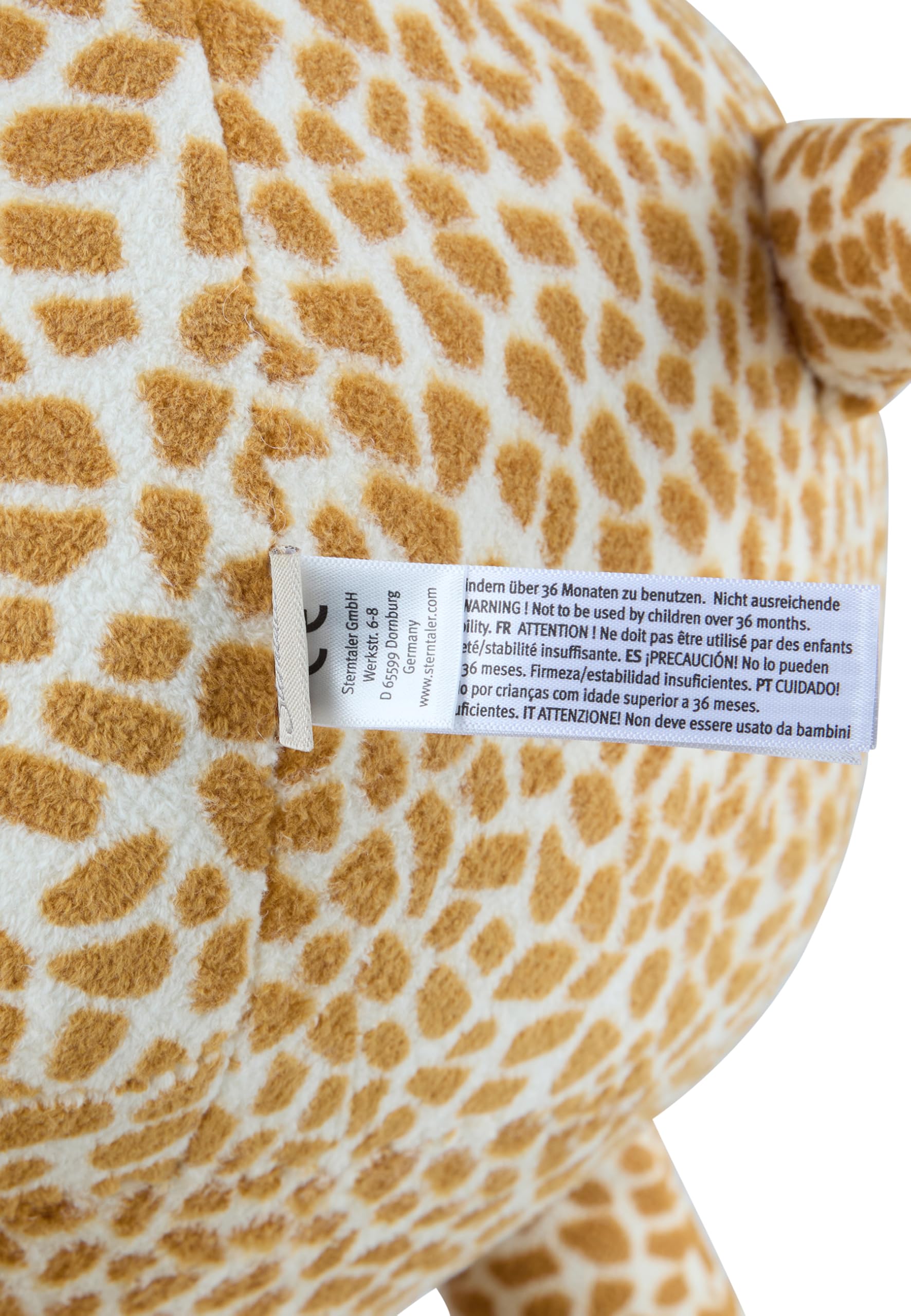 Sterntaler Schaukeltier Giraffe Kaya - Schaukelpferd aus Flausch & Holz - mit weicher Sitzfläche - Spielzeug Wippe für Kleinkind - Indoor - Geschenk Idee - Unisex, Goldbraun