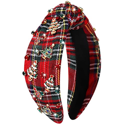Vista 35 de Diadema de Navidad para mujer, accesorios de Navidad con cuentas, arco de Navidad, copo de nieve, diadema anudada HOHOHO, rojo y verde, perla