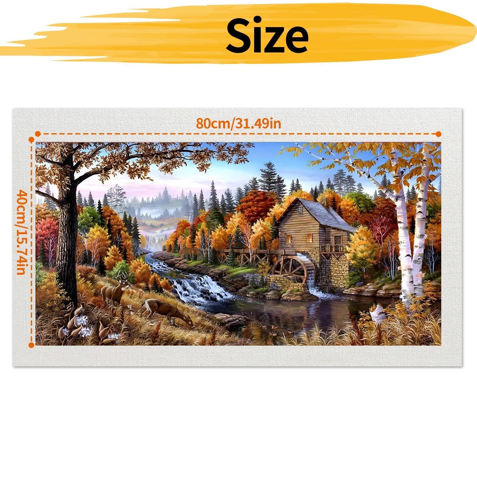 YALKIN Paint by Numbers Kits for Adults Painting by Number Kits On Canvas,Without Frame DIY Color Oil Painting Acrylic Paints,Home Wall Decor 16x35in/40x90cm - Image 2