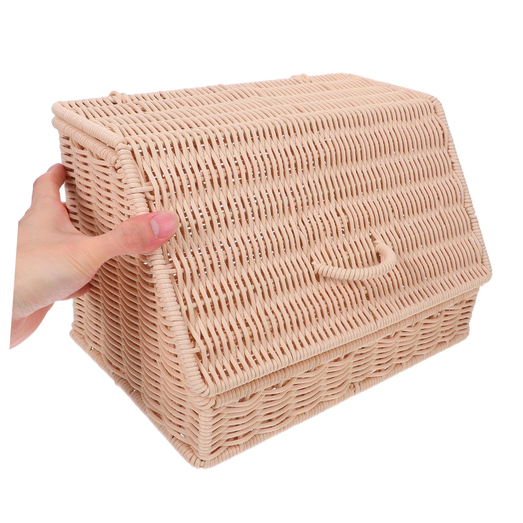 Wickelkorb Mit Deckel Handgefertigter Rattan Aufbewahrungskorb Für Snacks Und Desserts Dekorativer Organizer Für Küche Und Wohnzimmer Praktischer Korb Mit Henkel