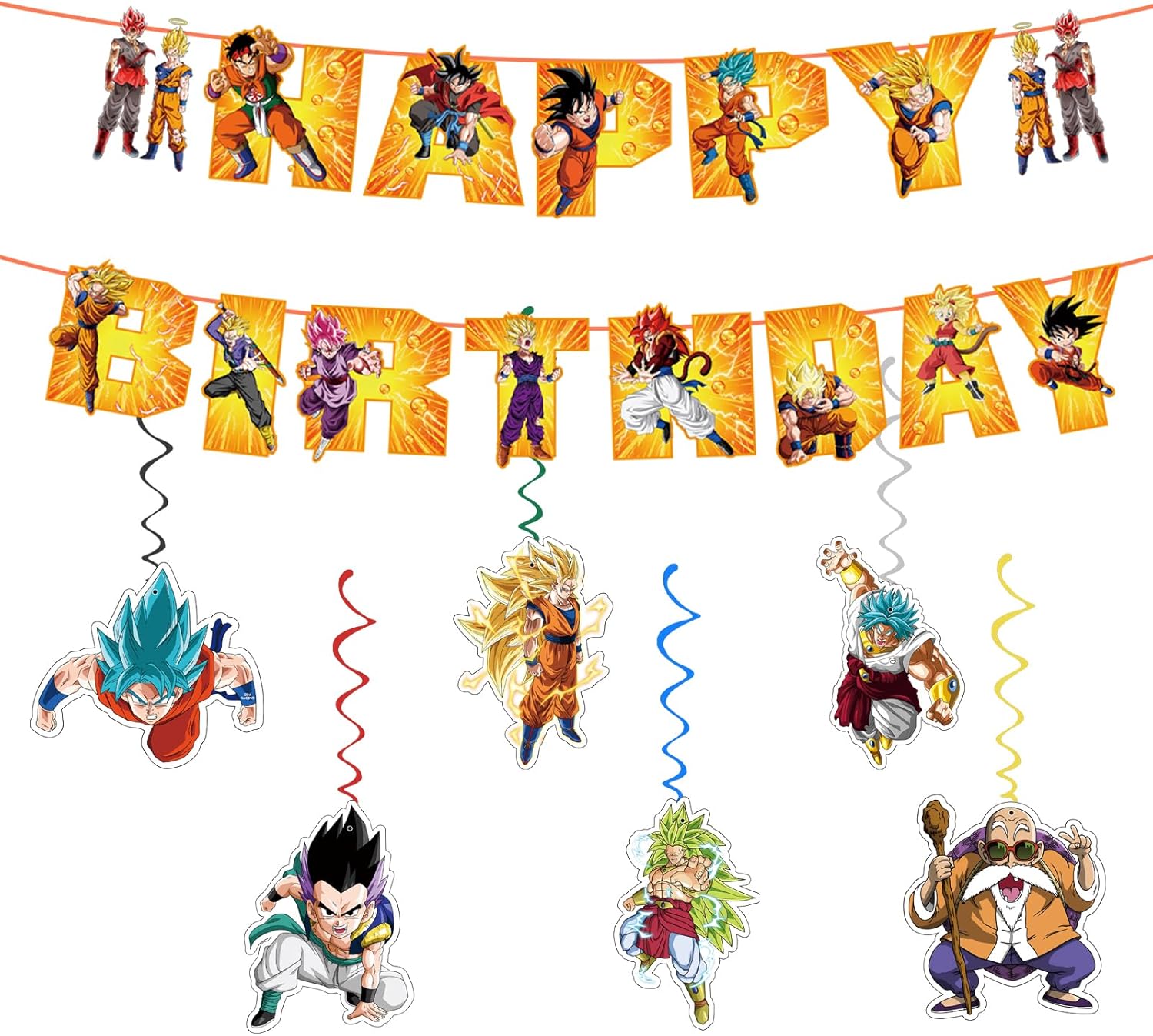 88PCS For Dragon Party Supplies: 6 Hanging Swirls, 20 Napkins, 20 Cups, 20 Plates （9 inch）， 20 Plates 7（ inch）, 1 Banner, 1 Tablecloth for Dragon Birthday Party Decorations image 4