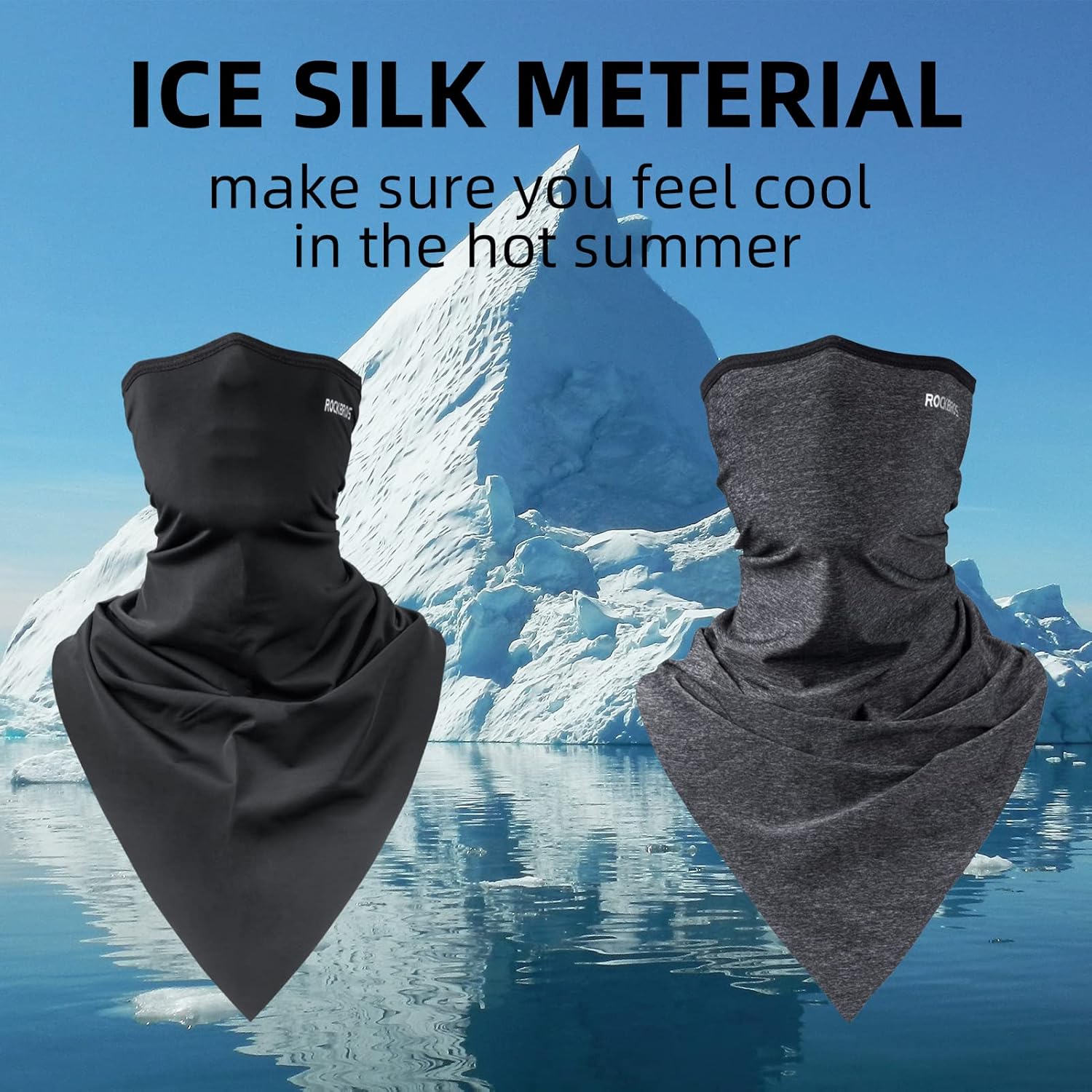 ROCKBROS Neck Gaiter-UPF 50+ Cool Lightweight Face Cover UV Protection Breathable Neck Gaiters for Men - Image 4