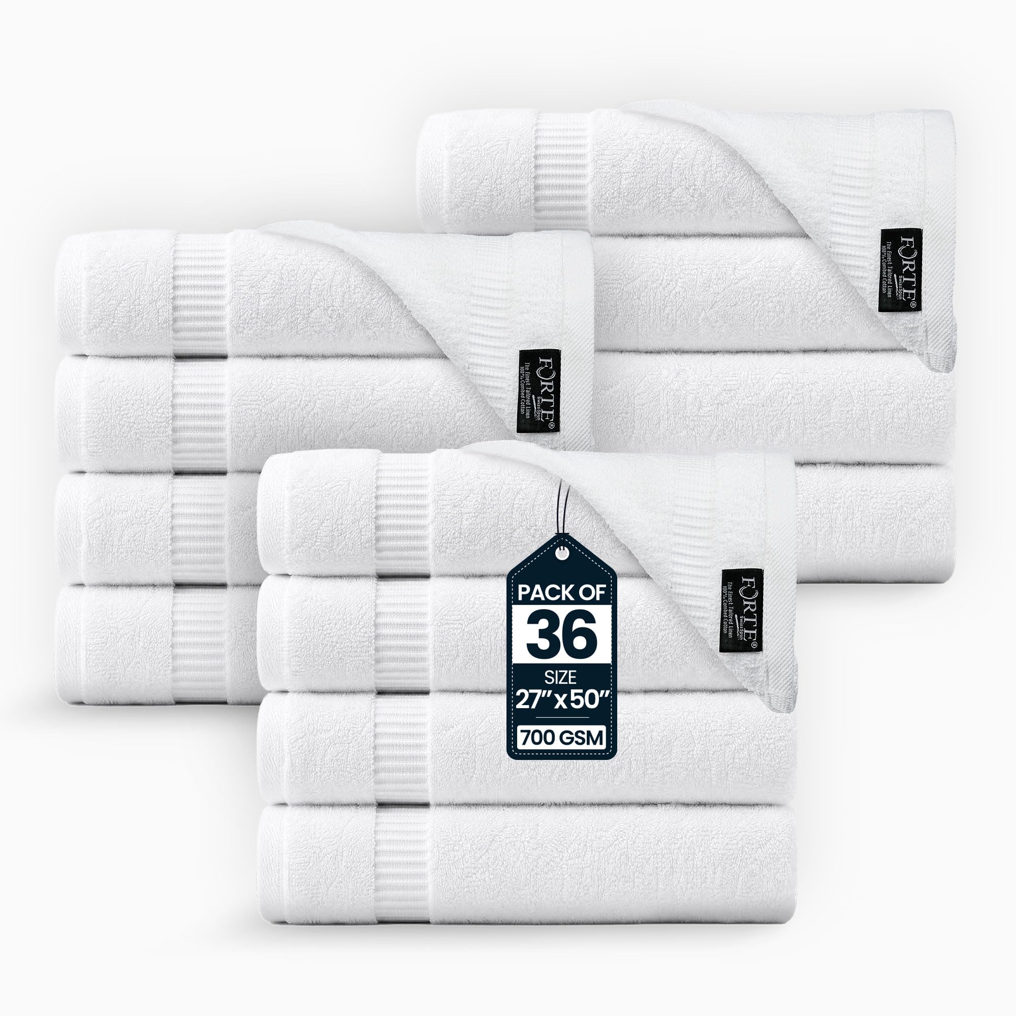 Amazon.com: belem Forte Premium Bulk Bath Towels 27x50 | 700 GSM