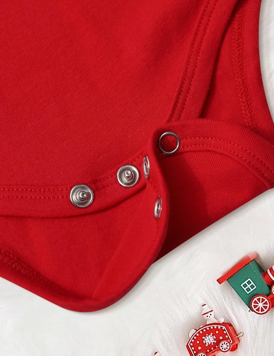 WIQI My First Christmas Baby Boy Outfit Long Sleeve Baby Romper Santa Pattern Suspender Pants Xmas Hat 3PCS Clothing Sets - Image 7