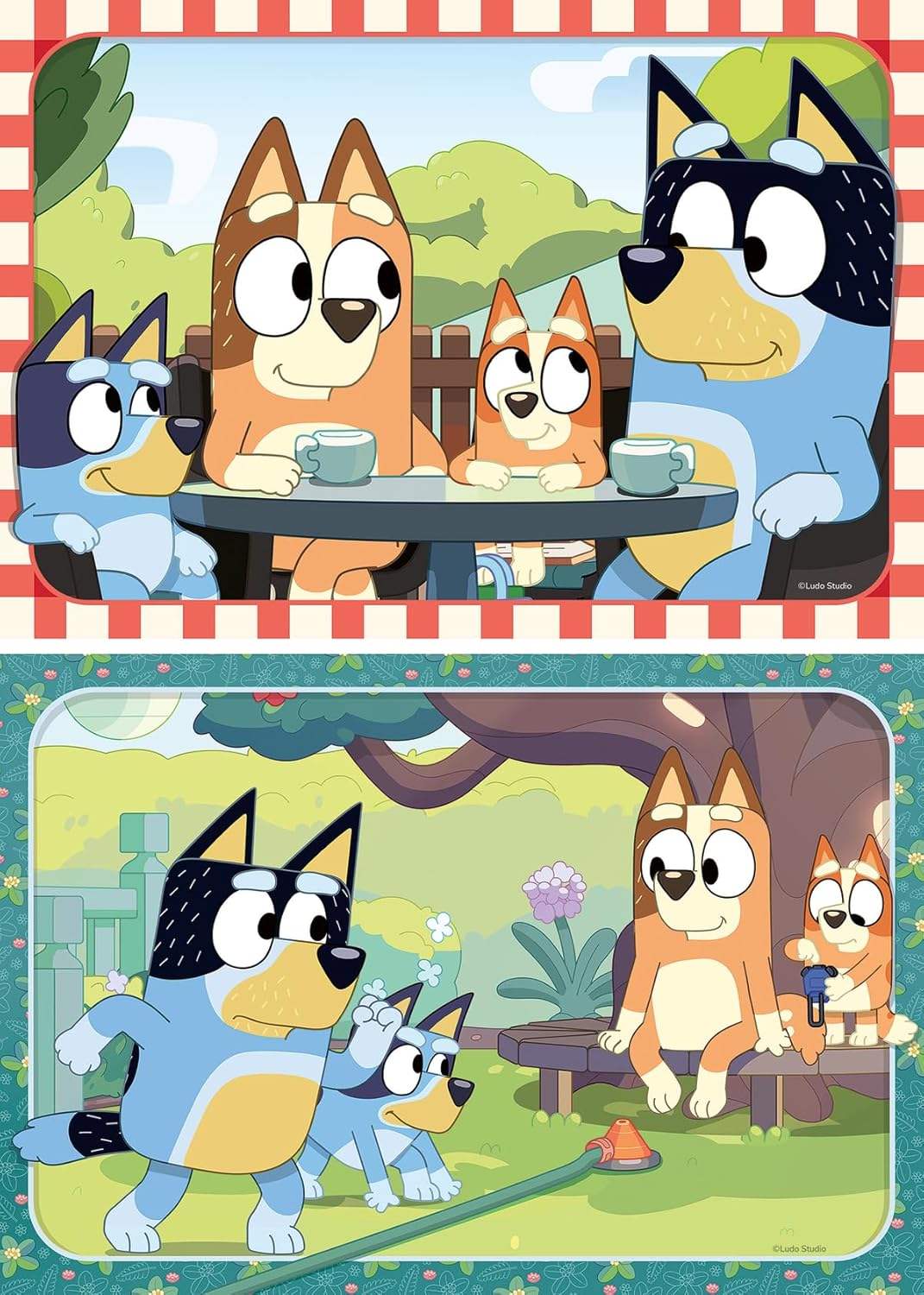 Children's Puzzle 2x12 Teile - Bluey - Familienzeit
