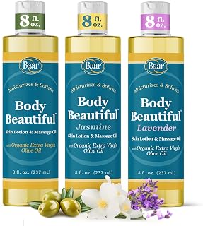 Baar Body Beautiful Massage & Lotion Trio Bundle with Lavender and Jasmine