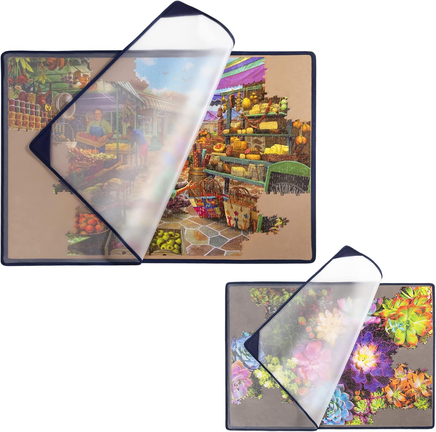 Tektalk Jigsaw Puzzle Board Portable Puzzle Mat with Puzzle Dustproof