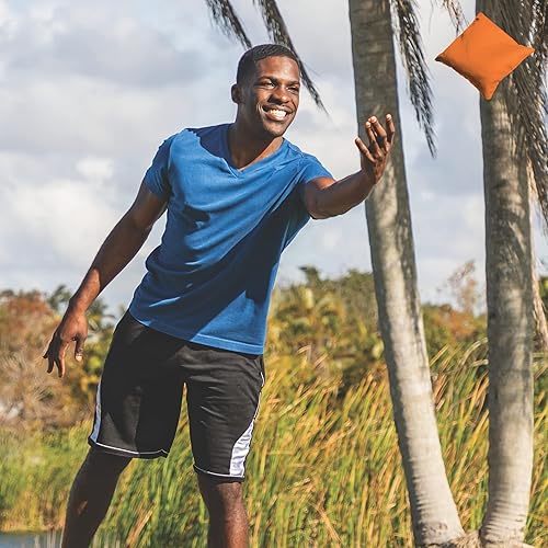 Miniatura 7 de Wild Sports Bolsas de Cornhole de tamaño reglamentario  Juego de 8 bolsas de lanzamiento de puf premium para juego de cornhole  Accesorios de