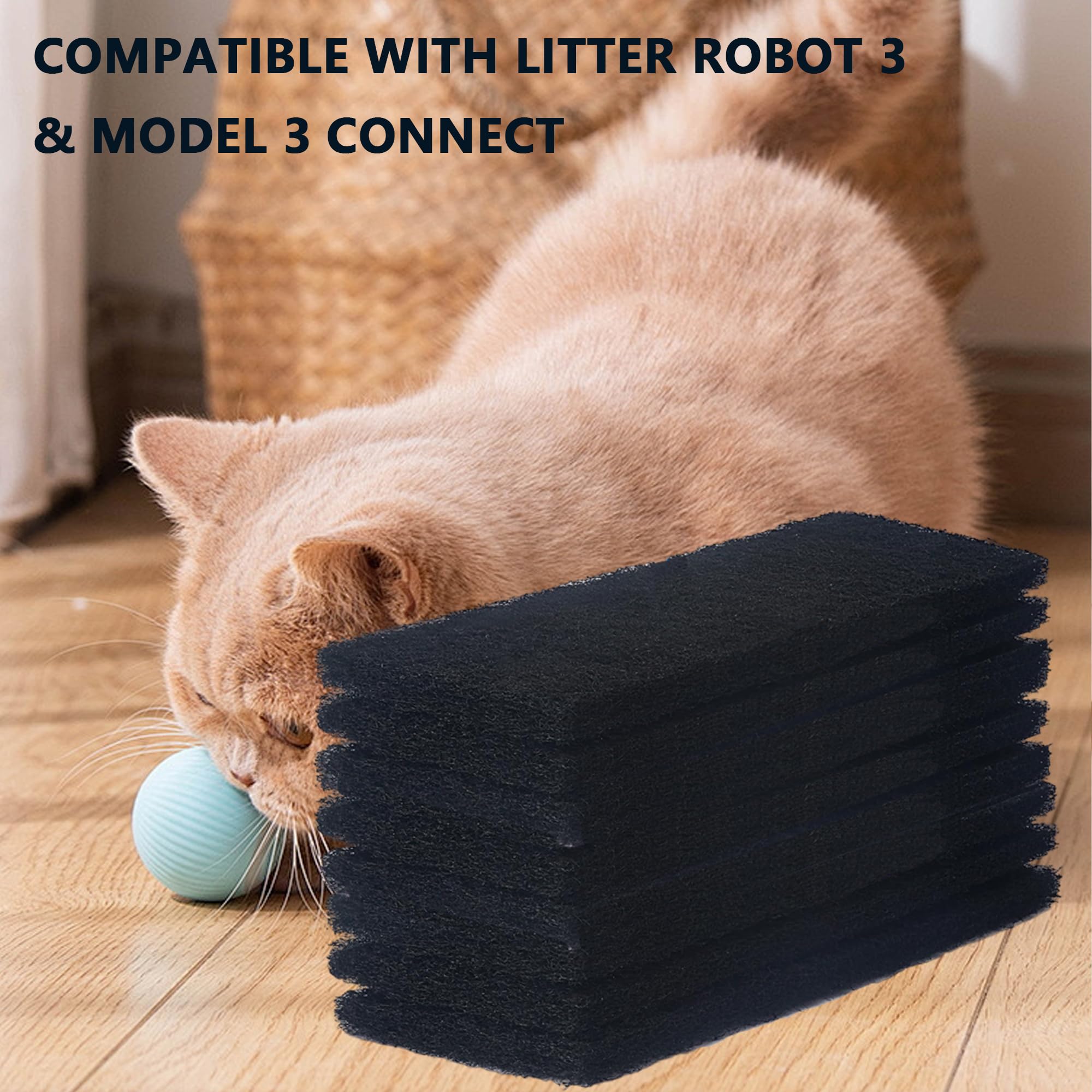 2xThickened and Durable 8 Pack Carbon Filters Compatible with Litter Robot 3 Replacement Filters for Absorbing Odors Control Damp from Pets and Keep Home Fresh - image 4