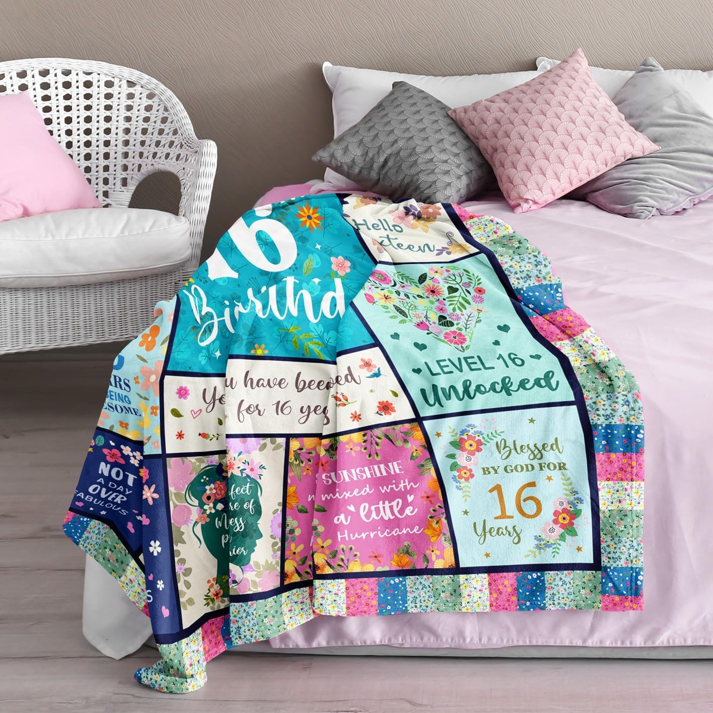 Sweet 16 Gifts for Girls, 16 Year Old Girl Gifts Blanket 60"x50"