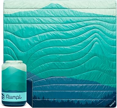 Rumpl Original Puffy 2-Person Blanket for Camping and Outdoors, Seascape Ridge Mountains