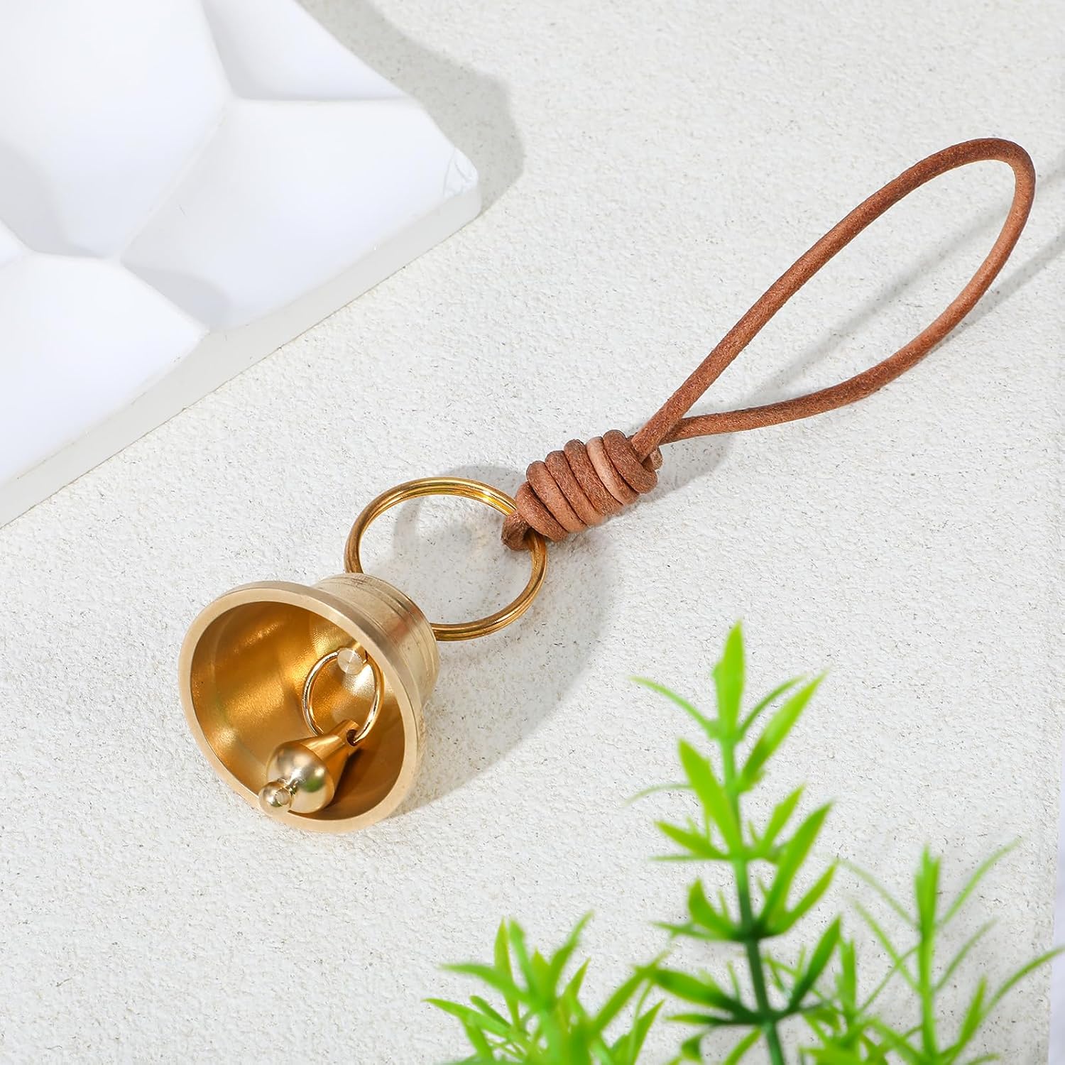 Copper Bell for Door Brass Bell Hanging Gold Christmas Vintage Knob Outside Hang Decor Ringing Sound for Christmas Home Garden Decor Shopkeepers Bells On Rope Garden Decoration image 4