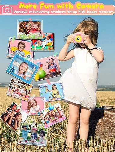 Miniatura 4 de Cámara selfie para niños, cámaras digitales para niños de 3 a 9 años, juguetes al aire libre, grabación de video para niños pequeños de 3, 4, 5, 6,