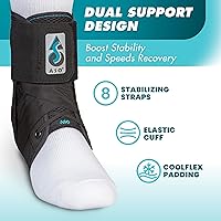 Vista 2 de Med Spec ASO Ankle Stabilizer - Lace Up Ankle Brace for Sprained Ankle and Peroneal Tendonitis, Orthopedic Ankle Support for Men, Women, Adults