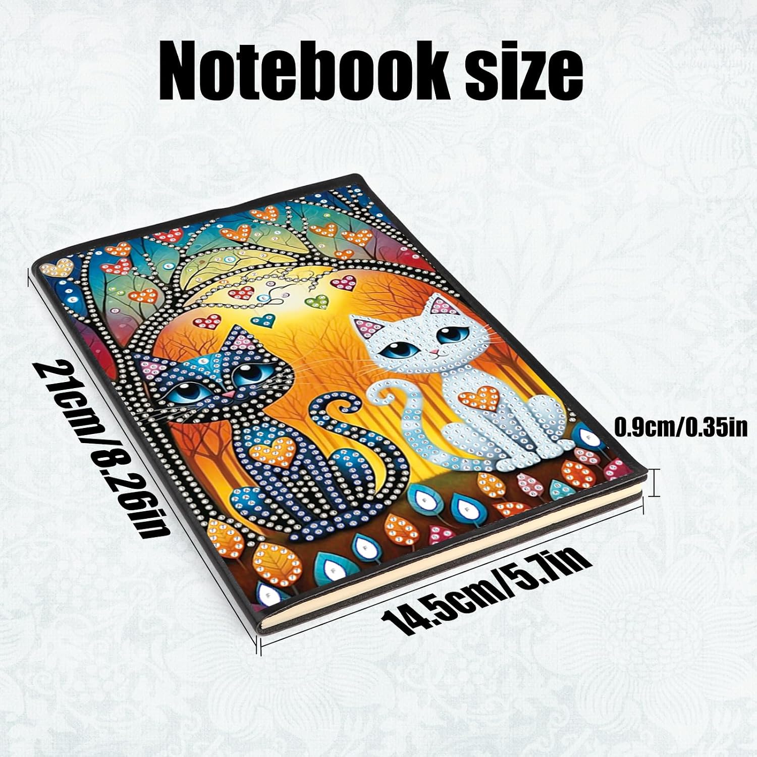 Focart DIY Diamond Painting Notebook Kit, Theme of Pets, Special Shaped Diamond Art Notebook Journal Sketchbook for Writing & Drawing image 3